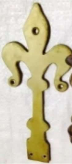 1 BRASS FLEURde Lys decorative fitting LOOK At My BUY NOW LISTINGS NO WAITING