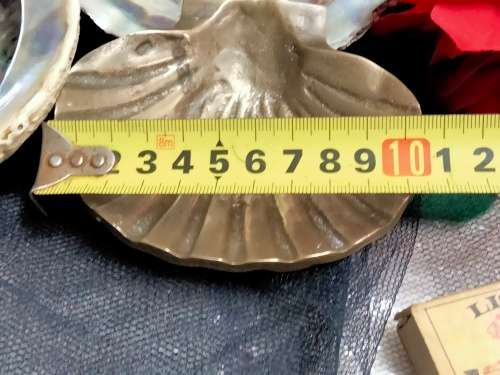 Abalone Sea Shells big +1 Brass Shell Dish Decorative LOOK at My BUY NOW-NO WAITING