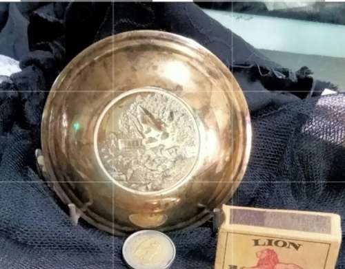 BRASS Pin tray Embossed TRICHARDT TREK OOR DIE DRAKENSBERG LOOK At My BUY NOW Items NO WAITING