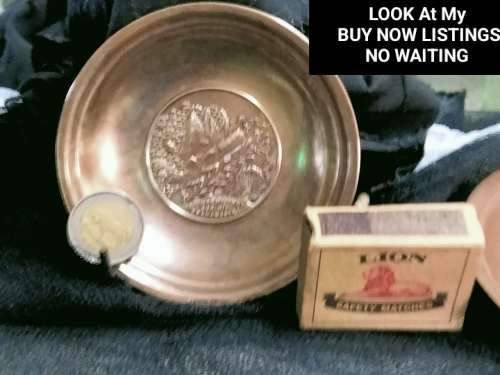 BRASS Pin tray Embossed TRICHARDT TREK OOR DIE DRAKENSBERG LOOK At My BUY NOW Items NO WAITING