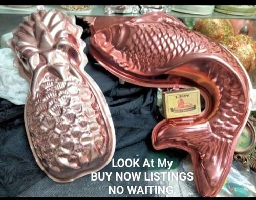 1Pineapple+1Fish metal Mould mousse or Kitchen wall decor LOOK at All My BUY NOW listings NO WAITING