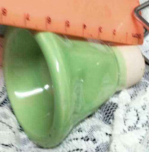 Flower frog green + Vase torquois ceramic LOOK At My BUY NOW LISTINGS NO WAITING