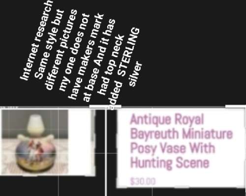 1917 Charles May STERLING Silver Neck collar porcelain Bud VASE LOOK at My BUY NOW items NO WAITING
