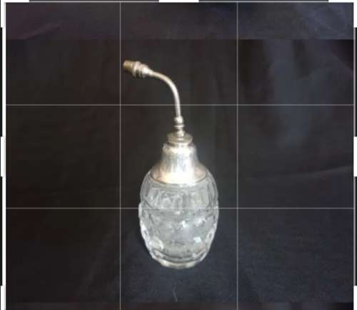 Circa1910 Antique Scent Bottle STERLING SILVER Henry Perkins+Son-CrystalLOOK atMyBUY NOW-NO WAITING
