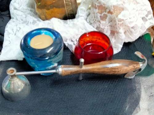 TOT MEASURE could Double as CANDLE SNUFFER+2TeaLight candle holder  LOOK At My BUY NOW ltems NO WAIT
