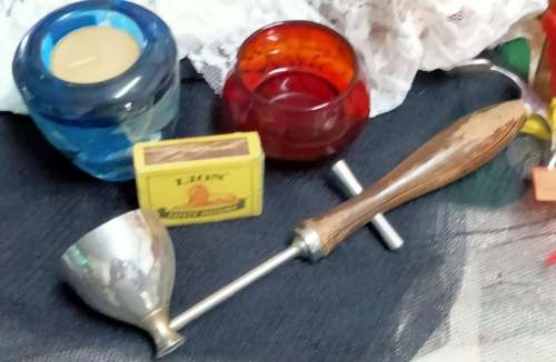 TOT MEASURE could Double as CANDLE SNUFFER+2TeaLight candle holder  LOOK At My BUY NOW ltems NO WAIT