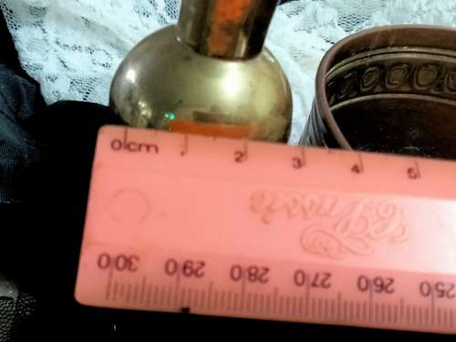 3 items 1BRASS VASE embossed  SCOTISH  ART &CRAFTS BROAD REPOUSSE DECOR TOP+2 Modern thin Vases