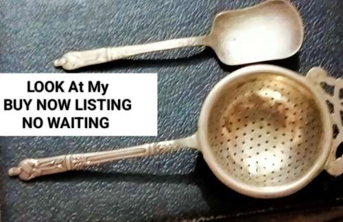 Apostle Tea Strainer + Sugar Spoon