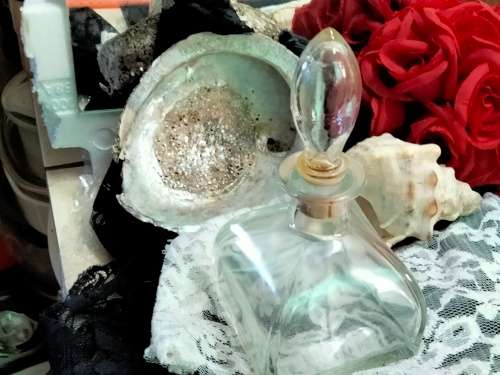 Glass bottle +1 Ashtray SeaShell mop + 1 horn shape Seashell LOOK At My BUY NOW ltems NO WAIT