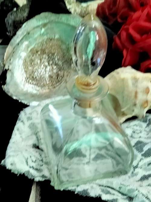 Glass bottle +1 Ashtray SeaShell mop + 1 horn shape Seashell LOOK At My BUY NOW ltems NO WAIT