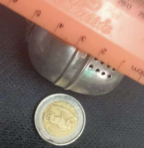 Tea Strainer Infuser Ball shape has chain + hook to hang EPNS plate Look at my Buy Now listings No W