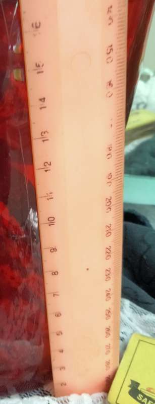 VASE Ruby Red heavy Glass*TRICORN*PINCH Hand Blown PONTLE+ Bubbles LOOKatMy BUY NOW items NO WAITING