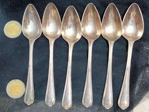 6 Fruit Spoons A1 Plated English LOOK At My BUY NOW LISTINGS NO WAITING