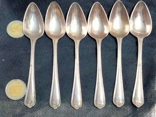 6 Fruit Spoons A1 Plated English LOOK At My BUY NOW LISTINGS NO WAITING