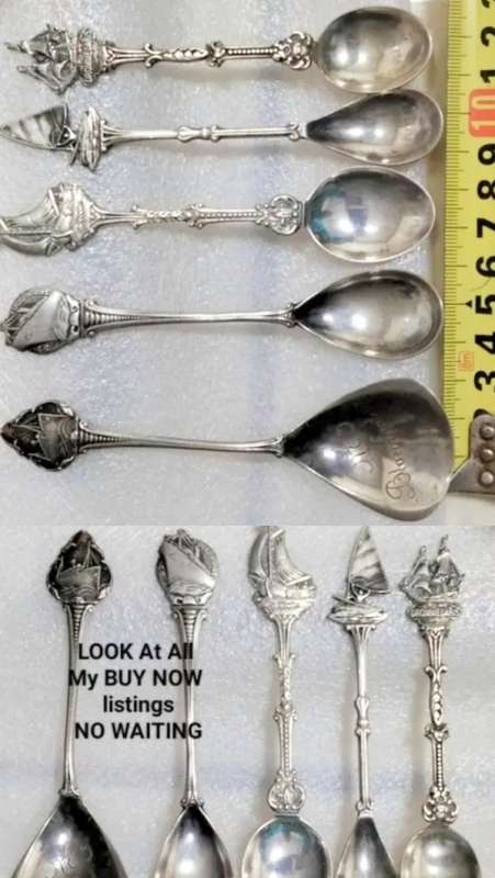 5 Spoons DUTCH HOOIJKAAS 3x HH90+1 Niekerk 90+I WB 90 ships Plated 70gr of this +-37grams is Silver
