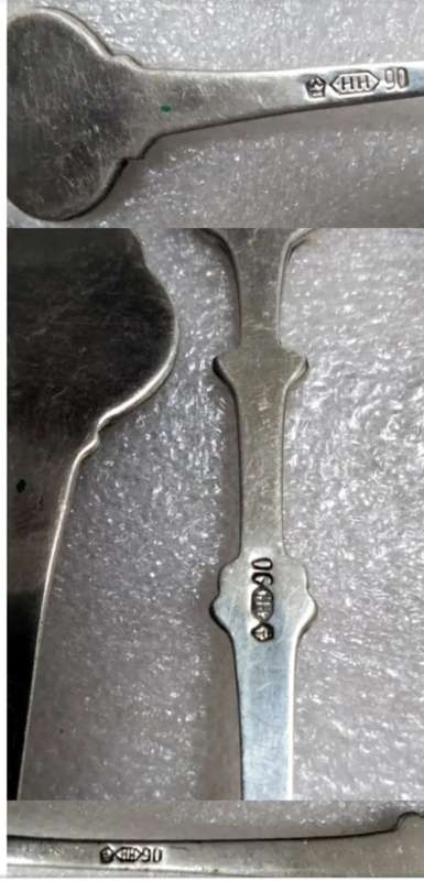 5 Spoons DUTCH HOOIJKAAS 3x HH90+1 Niekerk 90+I WB 90 ships Plated 70gr of this +-37grams is Silver