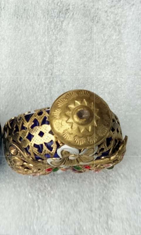 PERFUME bottle - Czechoslovakia  Rhinestone crystals  Hand made Exceptional