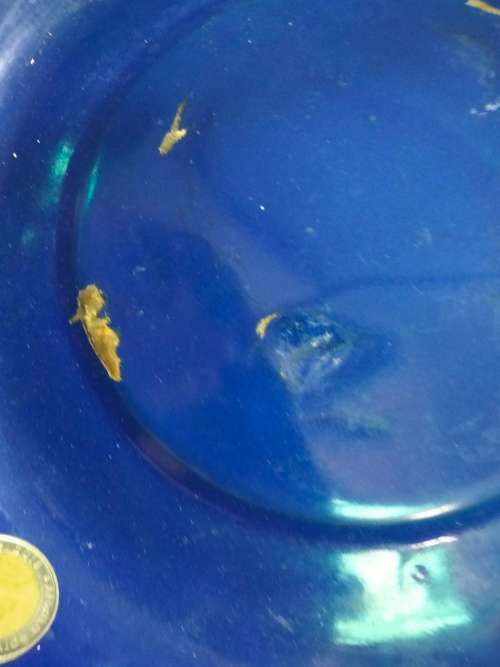Vintages ENAMEL Dish cobolt blue has some depth Look at my Buy Now listings No Waiting