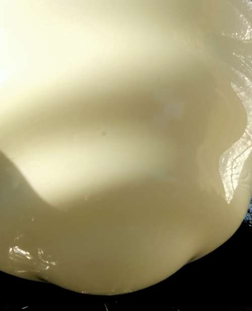 Lamp shade large OPALINE Art Deco Step 4 ring white cased
