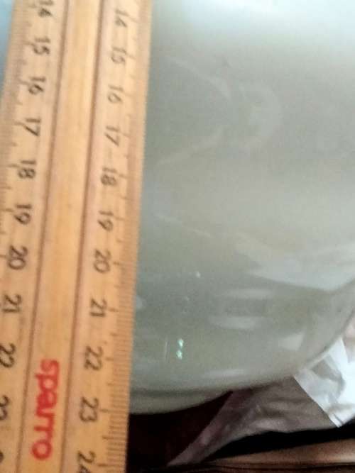 Lamp shade large OPALINE Art Deco Step 4 ring white cased