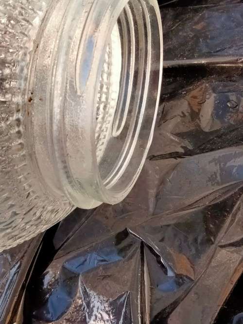 Lamp Shade Glass -1 Clear pressed raised Daisy TOP swirl ribbed *LOOK At My BUY NOW items NO WAITING