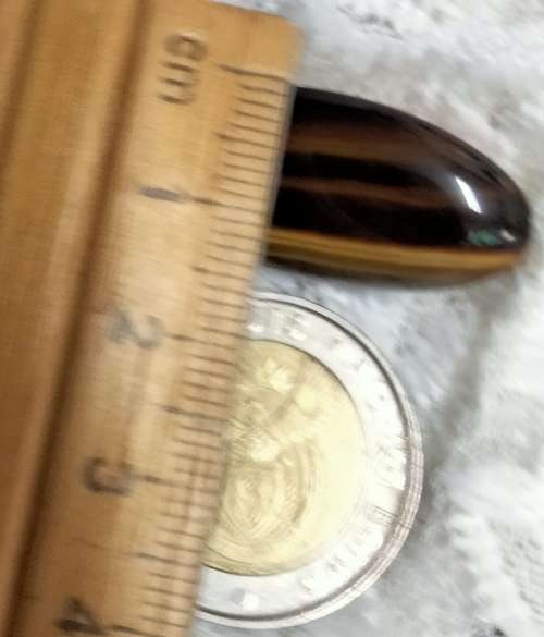 brooch TIGER Eye semi precious gemstone  Gold tone metal look at my Buy Now NO WAITING