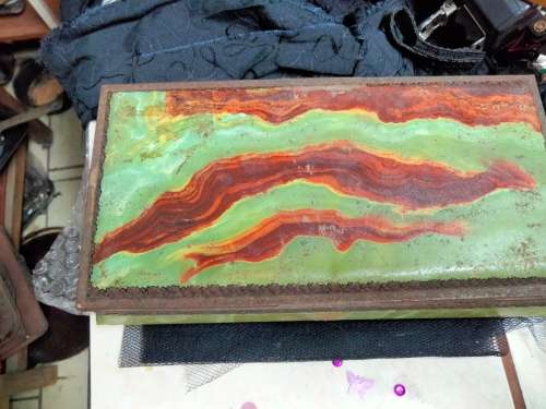 TIN Unusual vintage resembles marble lovely feet