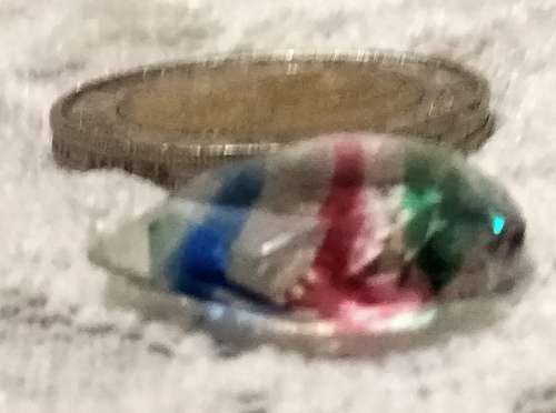 Gem Stone Water Mellon Tourmaline bi colour Glass ?Synthetic?