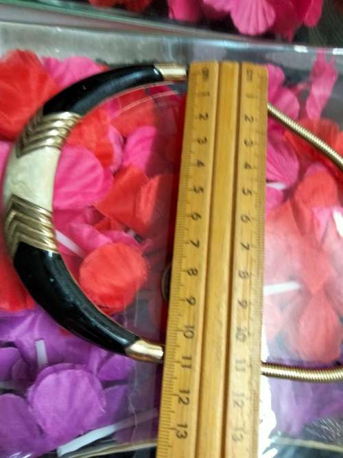 Necklace  Choker gold tone DAZZLING design Black*Cream*GoldLOOK At MY BUY NOW items NO WAITING