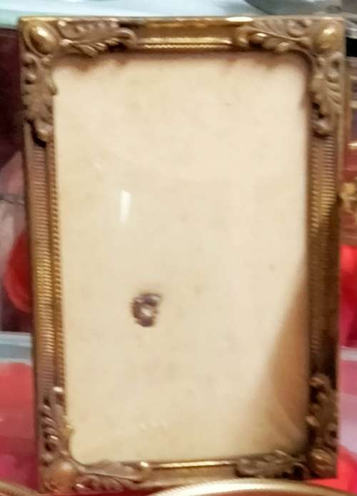 Brass Photo Frame small Danish corner Art Nouveau style design LOOK At My BUY NOW ltems NO WAITING