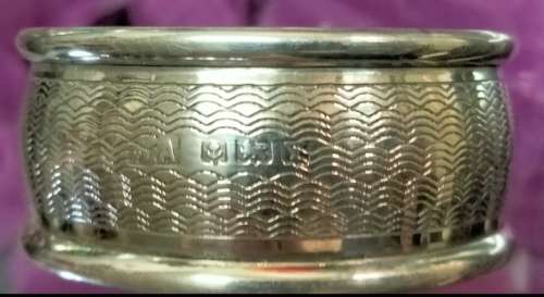 6  Sterling Silver serviette Ring 5 Dick  King STG Hallmark +1 Birmingham England  88.94 grams