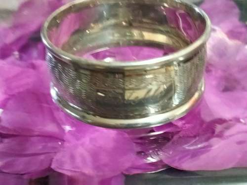 6  Sterling Silver serviette Ring 5 Dick  King STG Hallmark +1 Birmingham England  88.94 grams