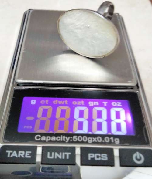 Dress RING Mother of Pearl Smooth Silver tone metal   LOOK At My BUY NOW LISTING NO WAITING