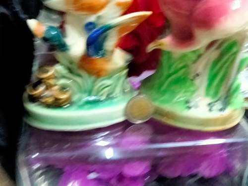 Table Lamps - 2 Table lamps Figurine 1 has 2 Flying Ducks on +1 has Flamingo on