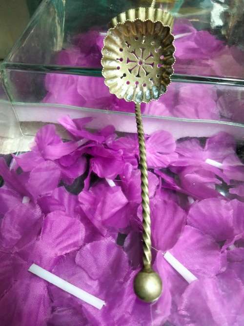 1 EDWARDIAN Sugar Sifter Spoon barley twist BALL FINIAL CRIMPED EDGES bowl lots shape Cutout design