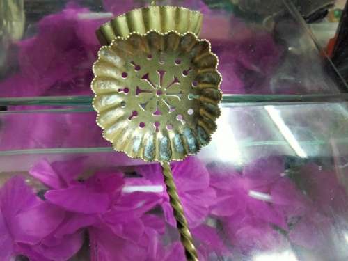 1 EDWARDIAN Sugar Sifter Spoon barley twist BALL FINIAL CRIMPED EDGES bowl lots shape Cutout design
