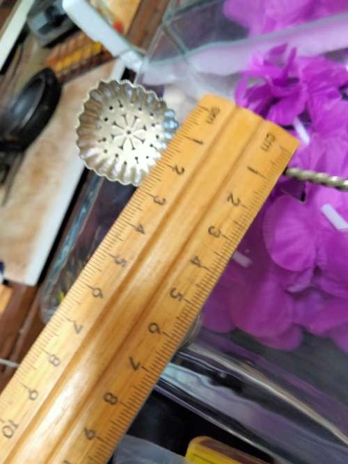 1 EDWARDIAN Sugar Sifter Spoon barley twist BALL FINIAL CRIMPED EDGES bowl lots shape Cutout design