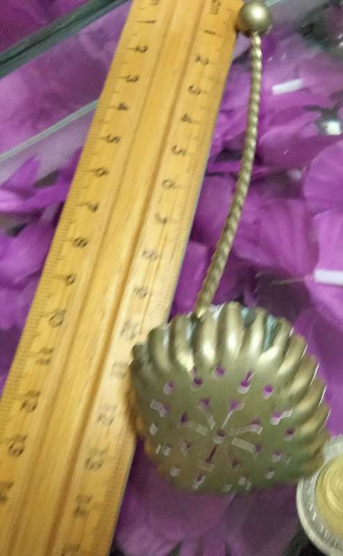 1 EDWARDIAN Sugar Sifter Spoon barley twist BALL FINIAL CRIMPED EDGES bowl lots shape Cutout design