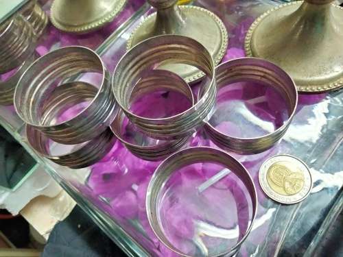 10items  ALL 1 BID 2 Candle Holders 6 Serviettes Rings 2 Napkins LOOK At My BUY NOW Items NO WAITING