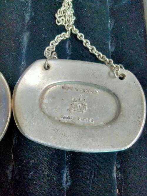 4 liquor label - 3 IANTHE silver plate UK-1 not-ALL for 1 BID LOOK AT MY BUY NOW LISTINGS NO WAITING