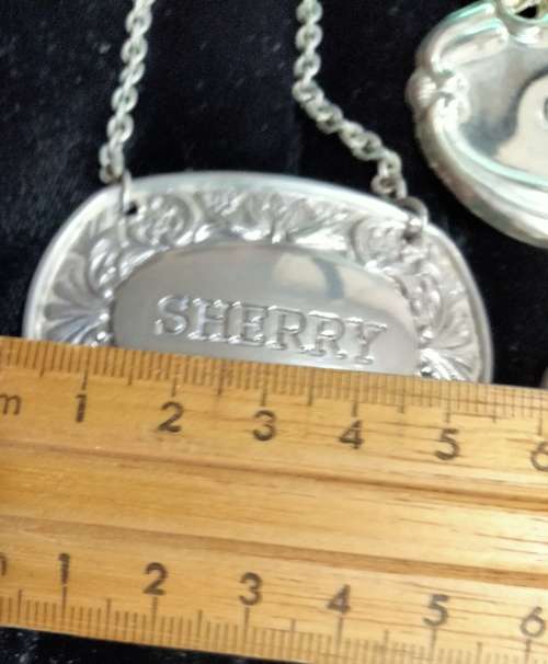 4 liquor label - 3 IANTHE silver plate UK-1 not-ALL for 1 BID LOOK AT MY BUY NOW LISTINGS NO WAITING