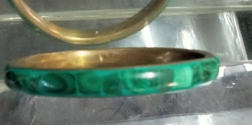 BANGLE Malachite SEMI PRECIOUS GEM STONE GREEN made in Turkey