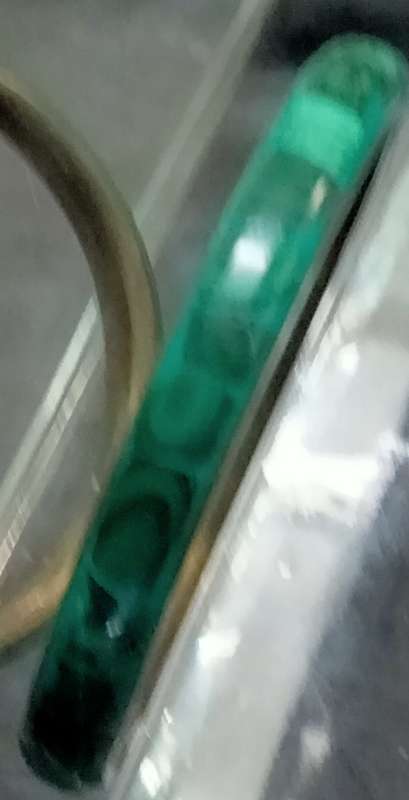 BANGLE Malachite SEMI PRECIOUS GEM STONE GREEN made in Turkey