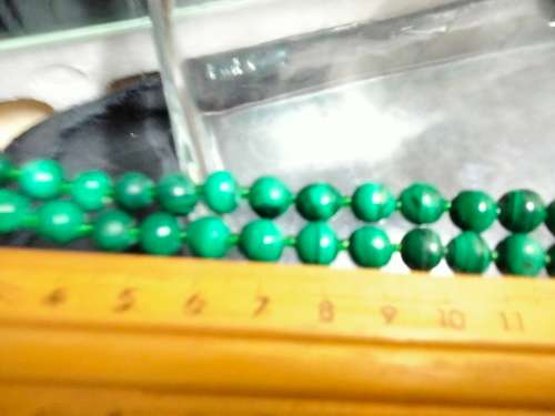 Necklace Malachite SEMI PRECIOUS GEM STONE GREEN Graduating classic Ball shapes Turkey