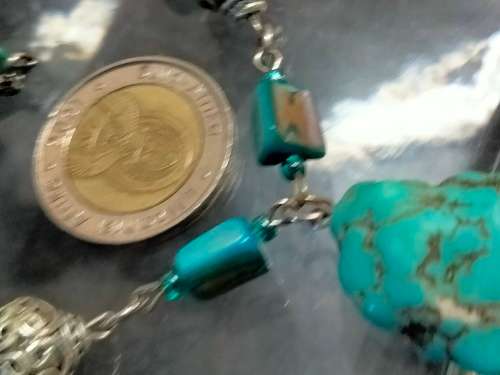 TORQUOISE Chunky howlite Stones NECKLACE Tibetan style spacersLOOK At My BUY NOW LISTINGS NO WAITING