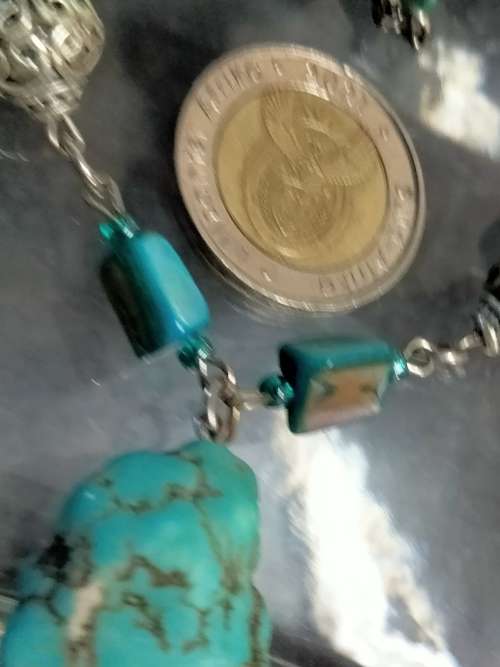 TORQUOISE Chunky howlite Stones NECKLACE Tibetan style spacersLOOK At My BUY NOW LISTINGS NO WAITING