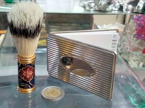 1  Badger beauty brush + Silver top Plated add.book has Mirror LOOK At My BUY NOW