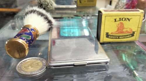 1  Badger beauty brush + Silver top Plated add.book has Mirror LOOK At My BUY NOW