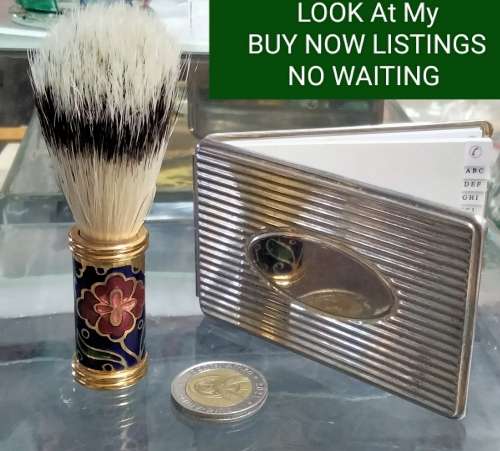 1  Badger beauty brush + Silver top Plated add.book has Mirror LOOK At My BUY NOW