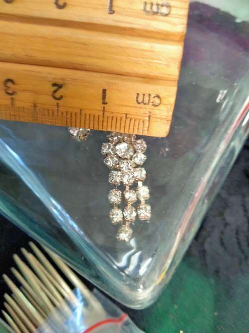 Necklace Rhinestone Cut Glass Crystal on chain LOOK At My BUY NOW